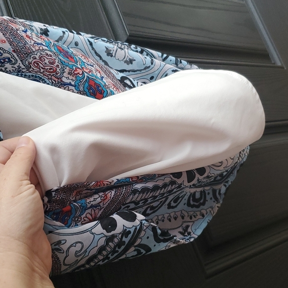 New Directions Boho Cold Shoulder Ditsy Floral Slipon Dress S Very Sheer… - Picture 14 of 17